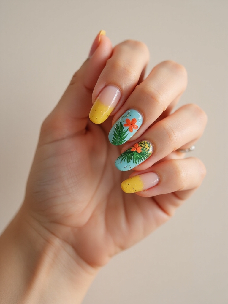 hibiscus blooms with sunset