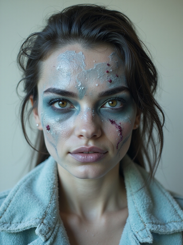 icy frostbitten cracked lips