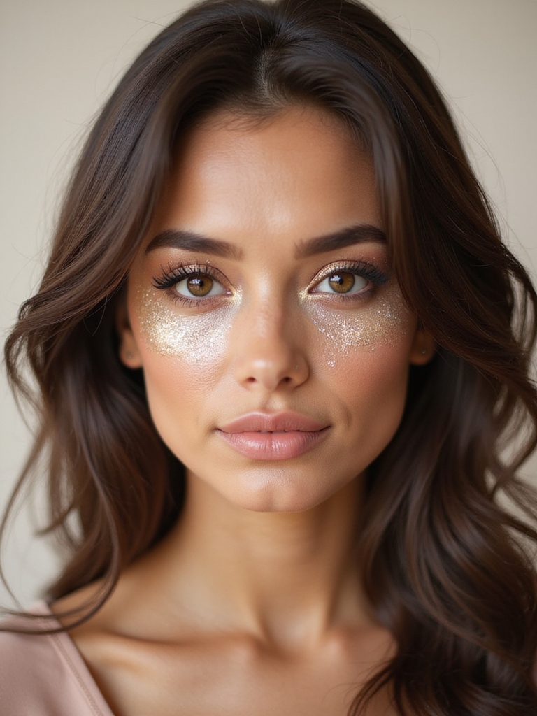 icy to gold luminous cheekbones