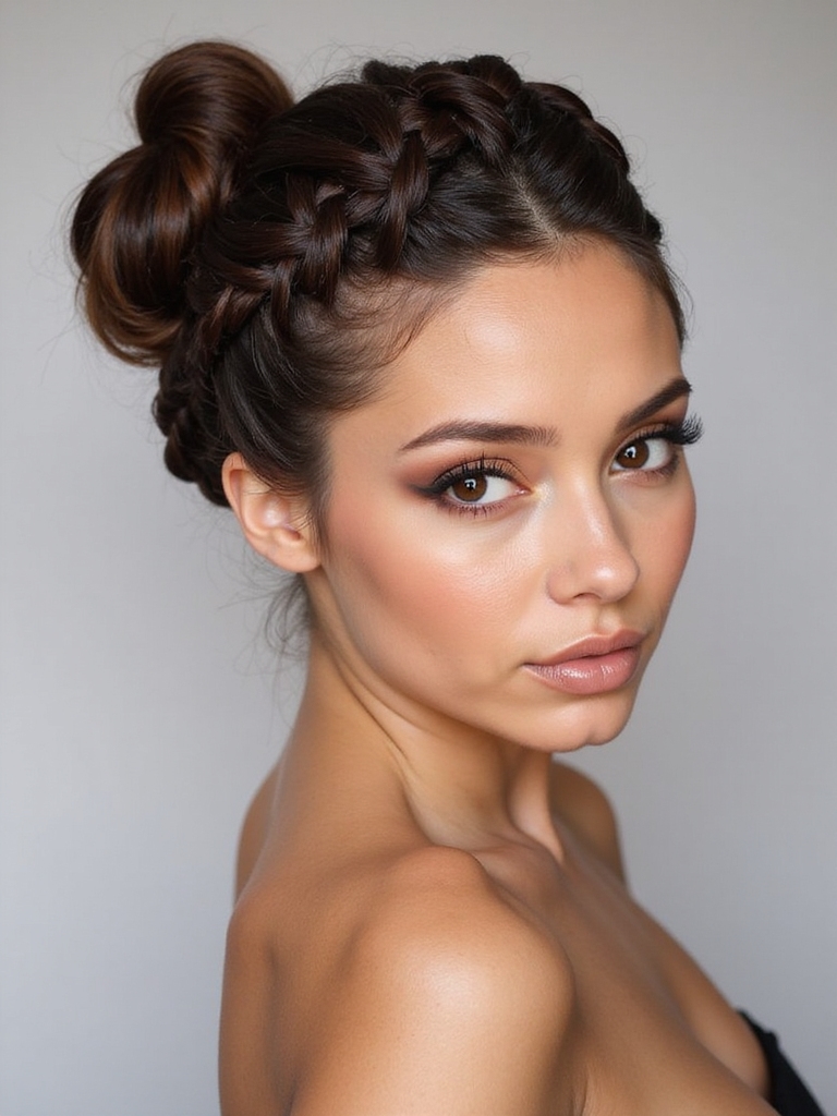 infinity braided bun elegance