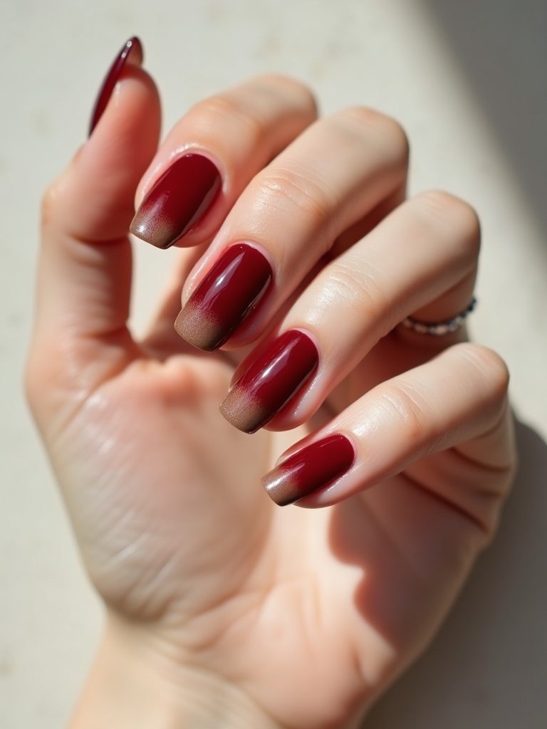 inky to blood red ombr