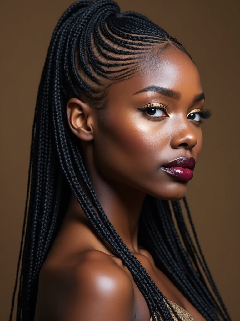 intricate braided cornrow artistry