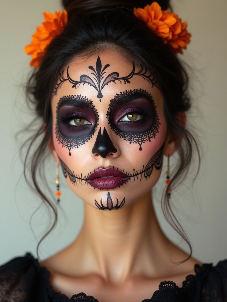 intricate lace stencil illusion