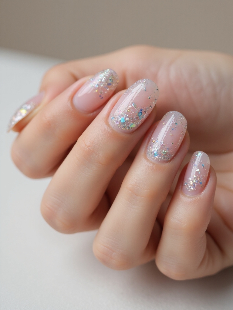iridescent flakes encapsulated flawlessly