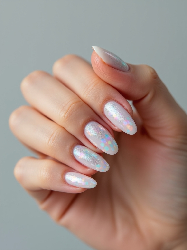 iridescent mermaid scale nail accents