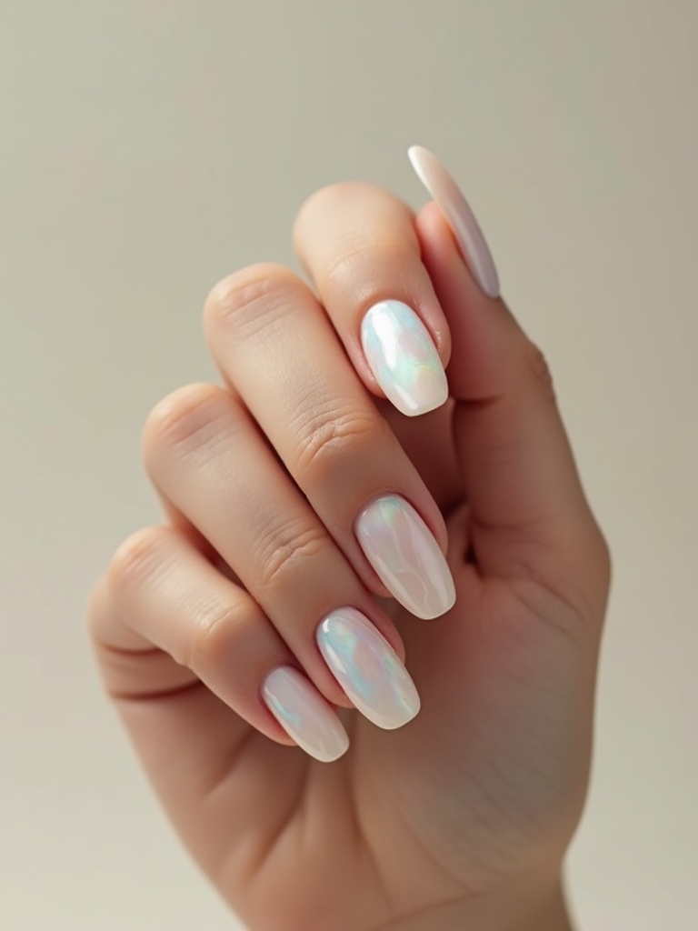 iridescent mother of pearl coffin