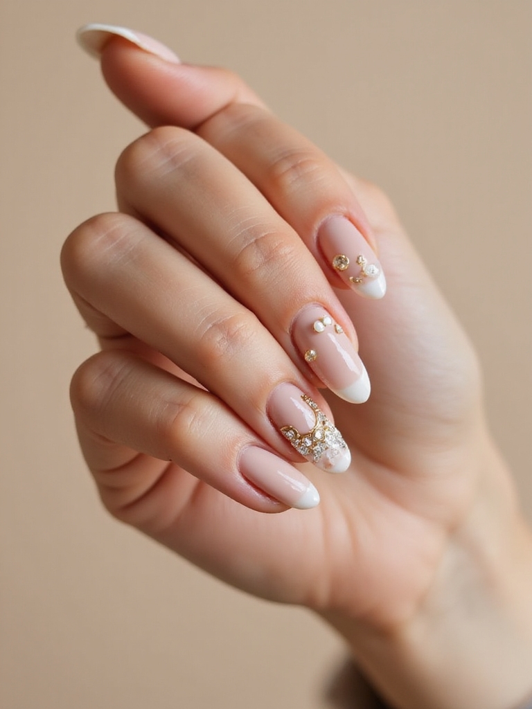 jewel studded press on nail tips