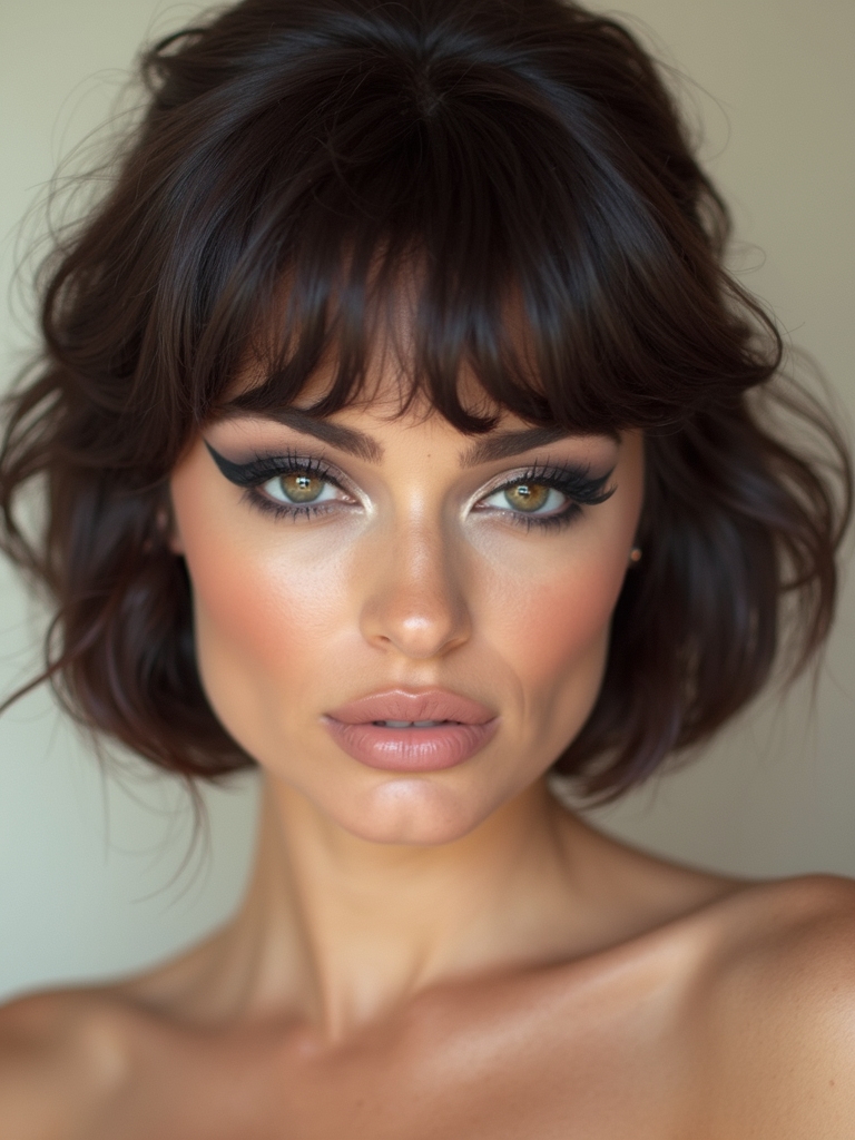 kohl rimmed smokey winged glam