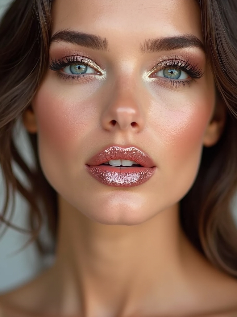 lacquered glittered long lasting lips