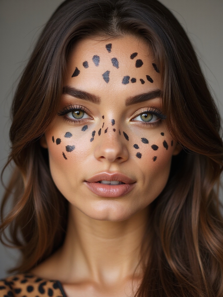 latte contour with cinnamon freckles