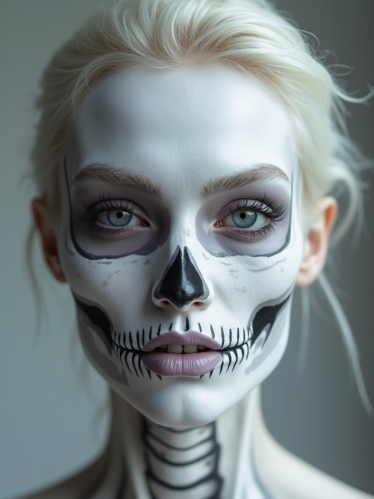 lavender watercolor skeletal elegance