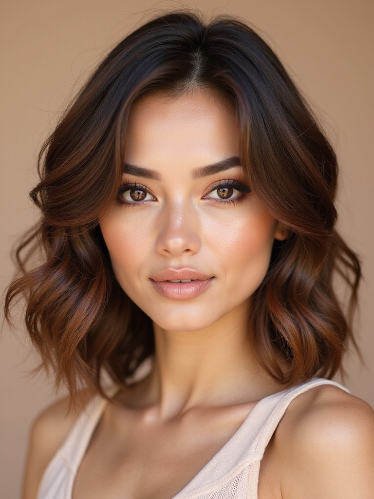 layered lob for effortless styling