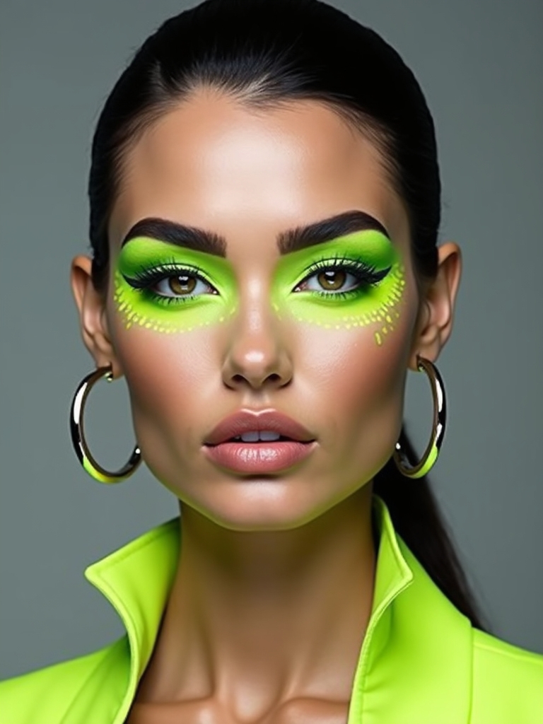 lime neon graphic shapes