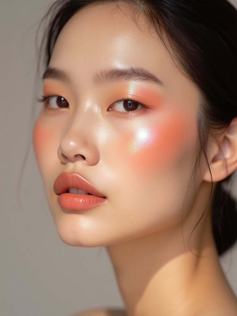 liquid highlighted rosy dewiness