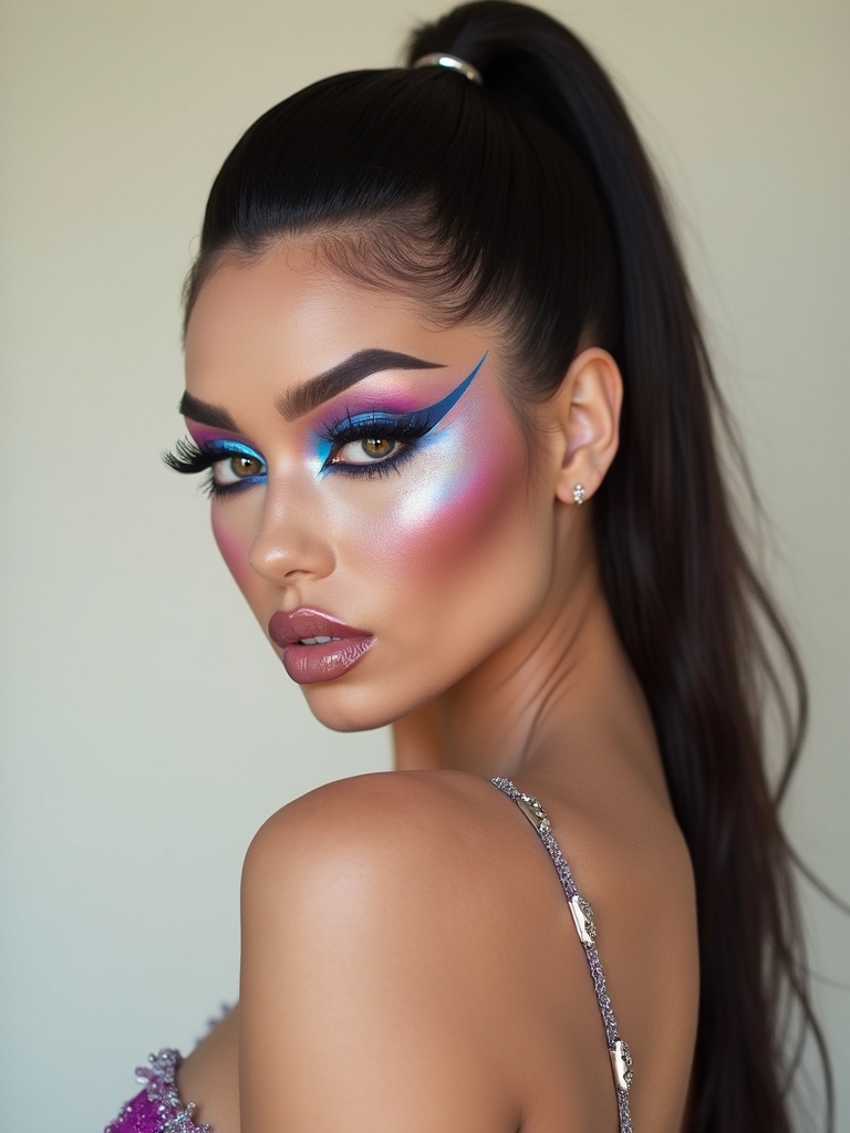 liquid metal holographic chrome accents
