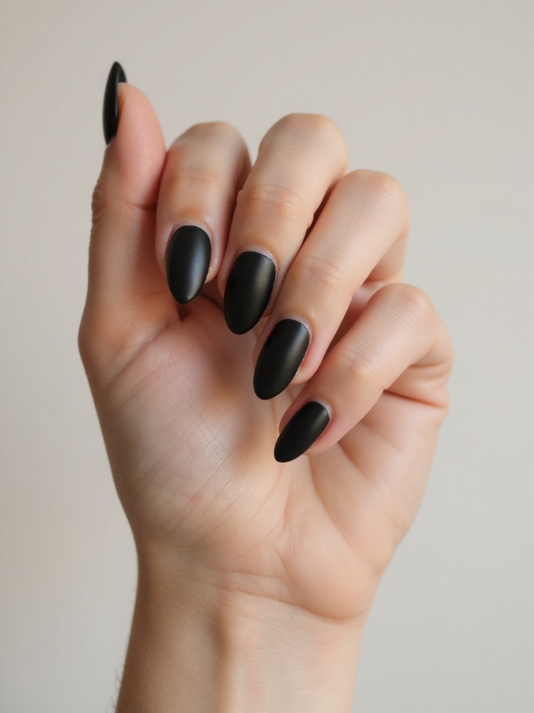 matte base glossy dramatic tips