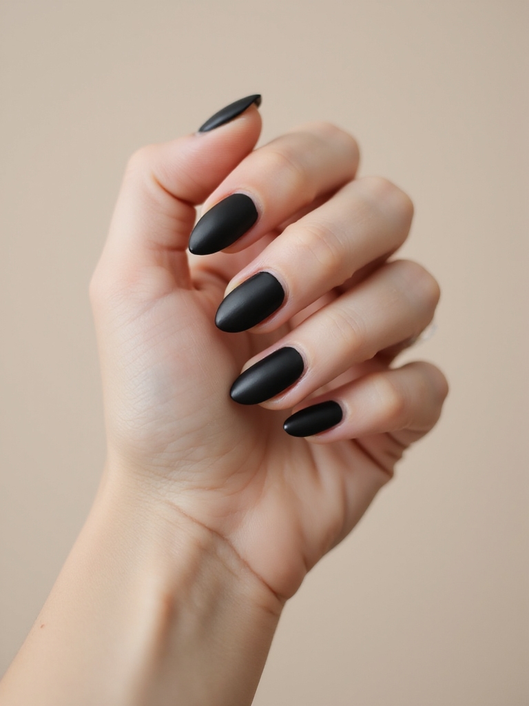 matte black with glossy outline