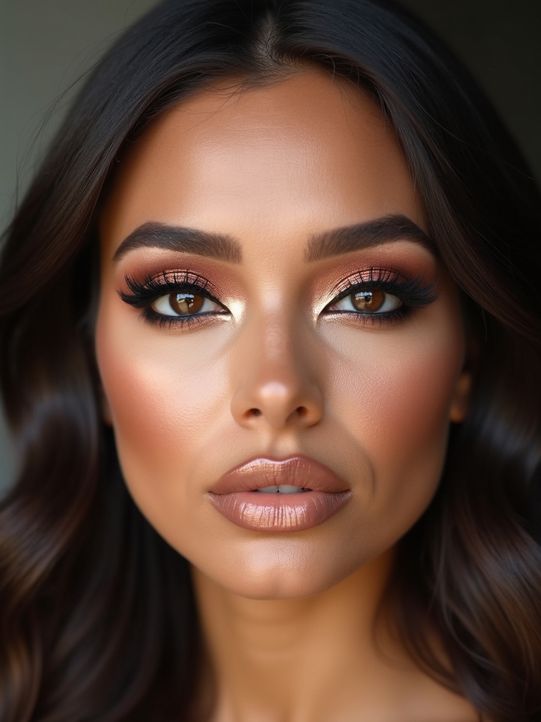 metallic foiled sharp winged glam