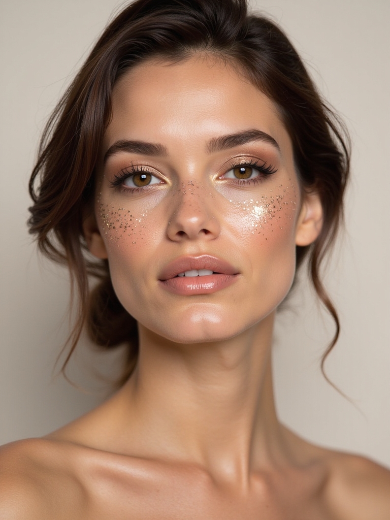 metallic freckle constellation shimmer