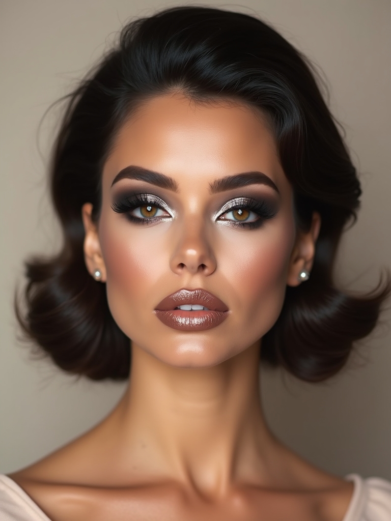 metallic smoky kohl drama