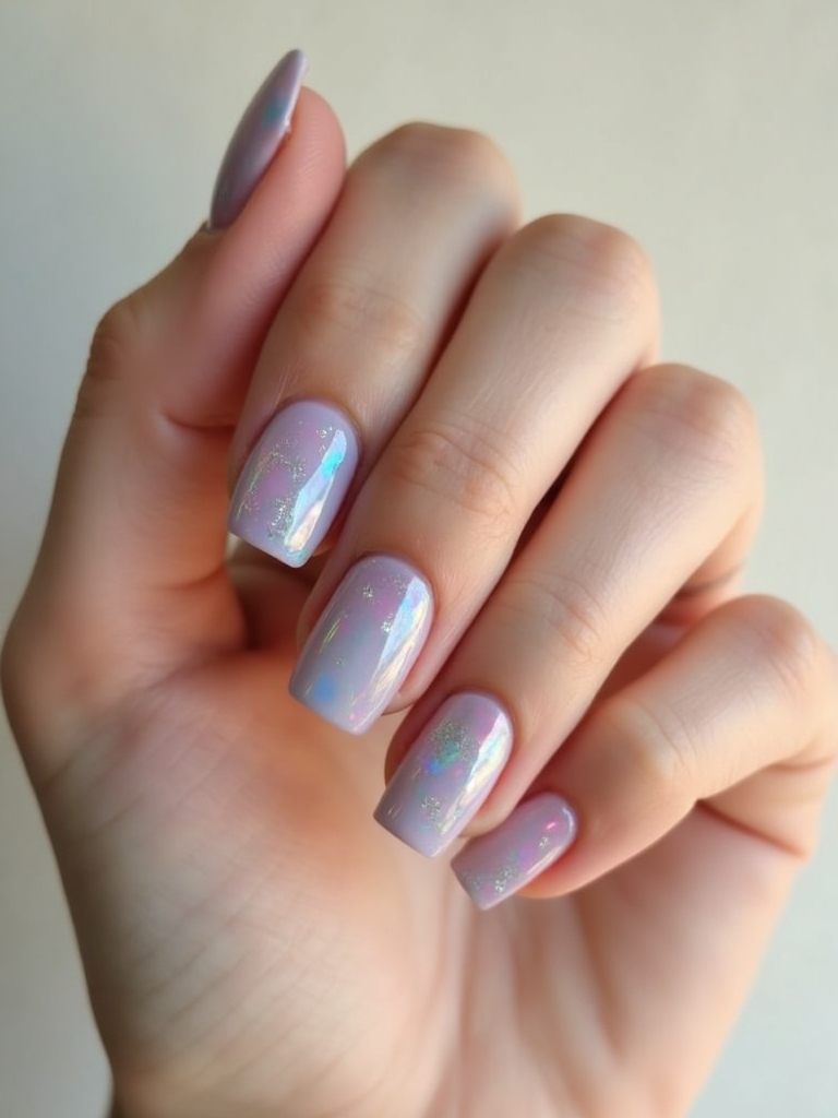 milky iridescent opal swirls