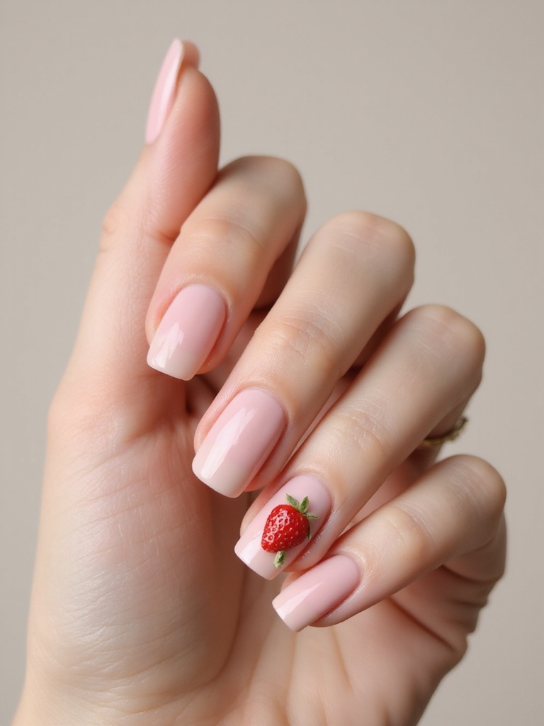 milky pink with berries