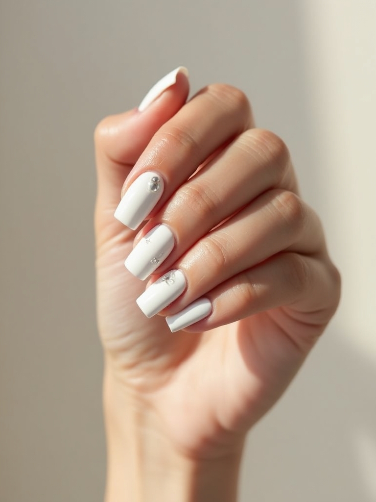 milky squares with pearls