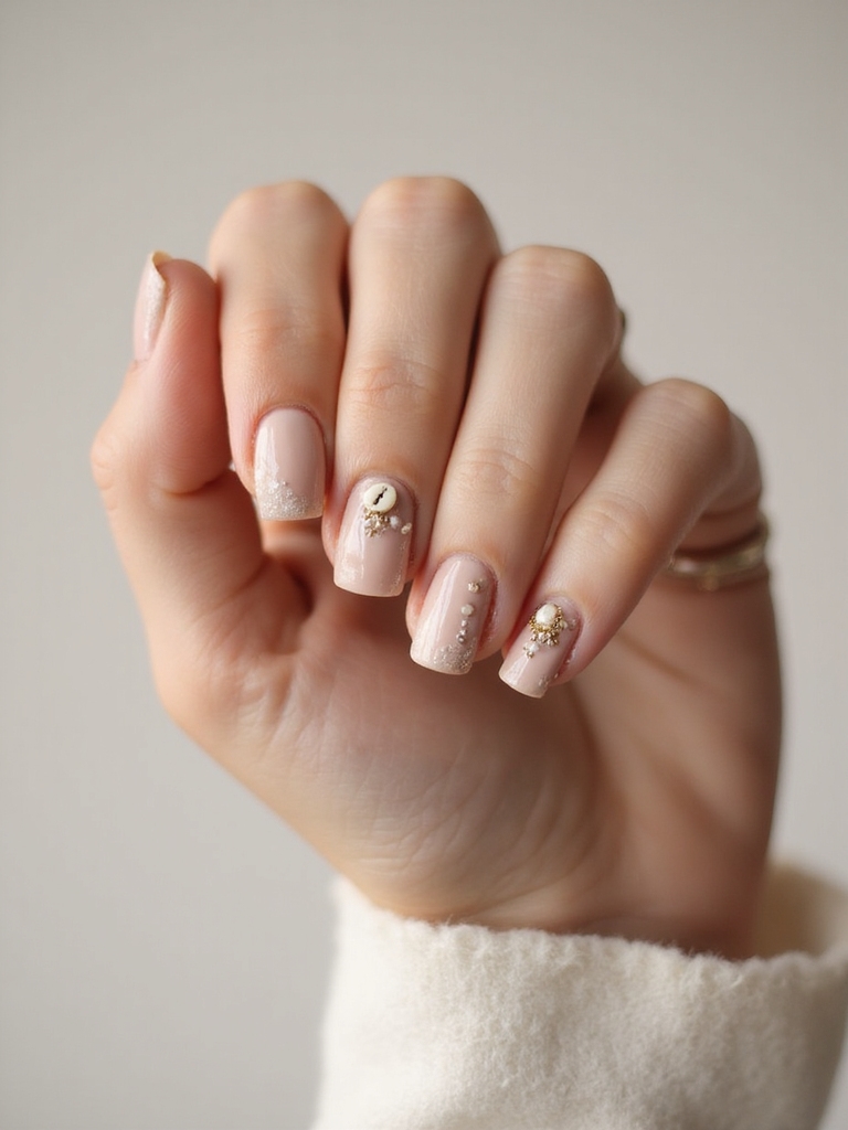 mini shells and pearls