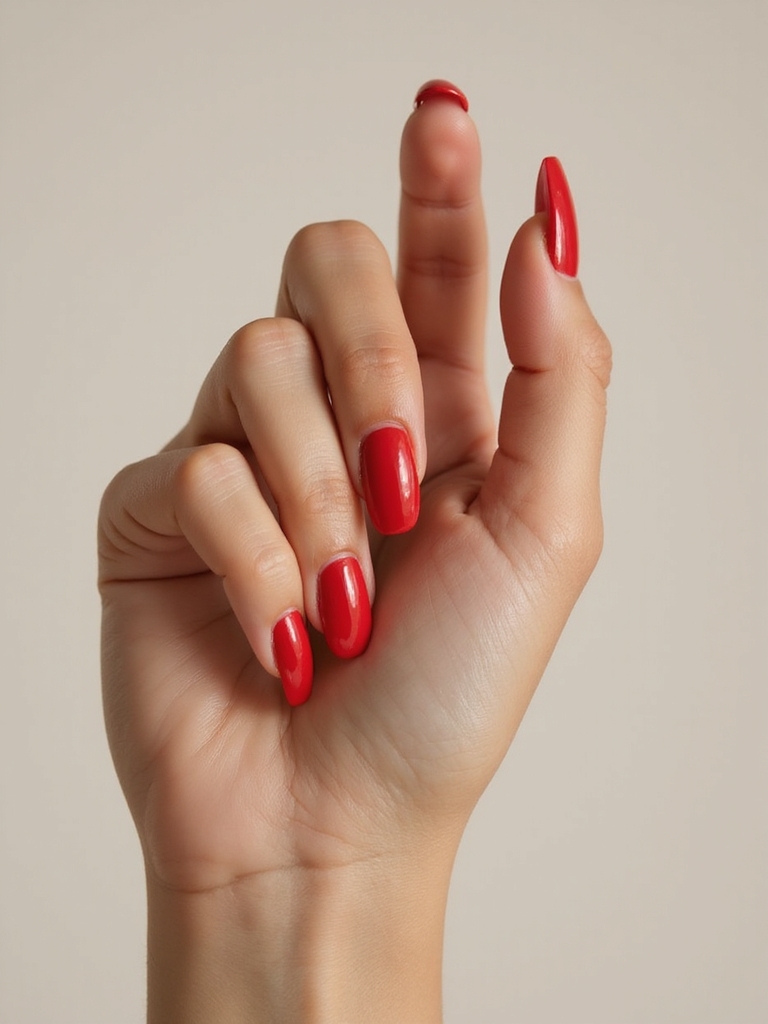 minimalist crimson crescent outlines