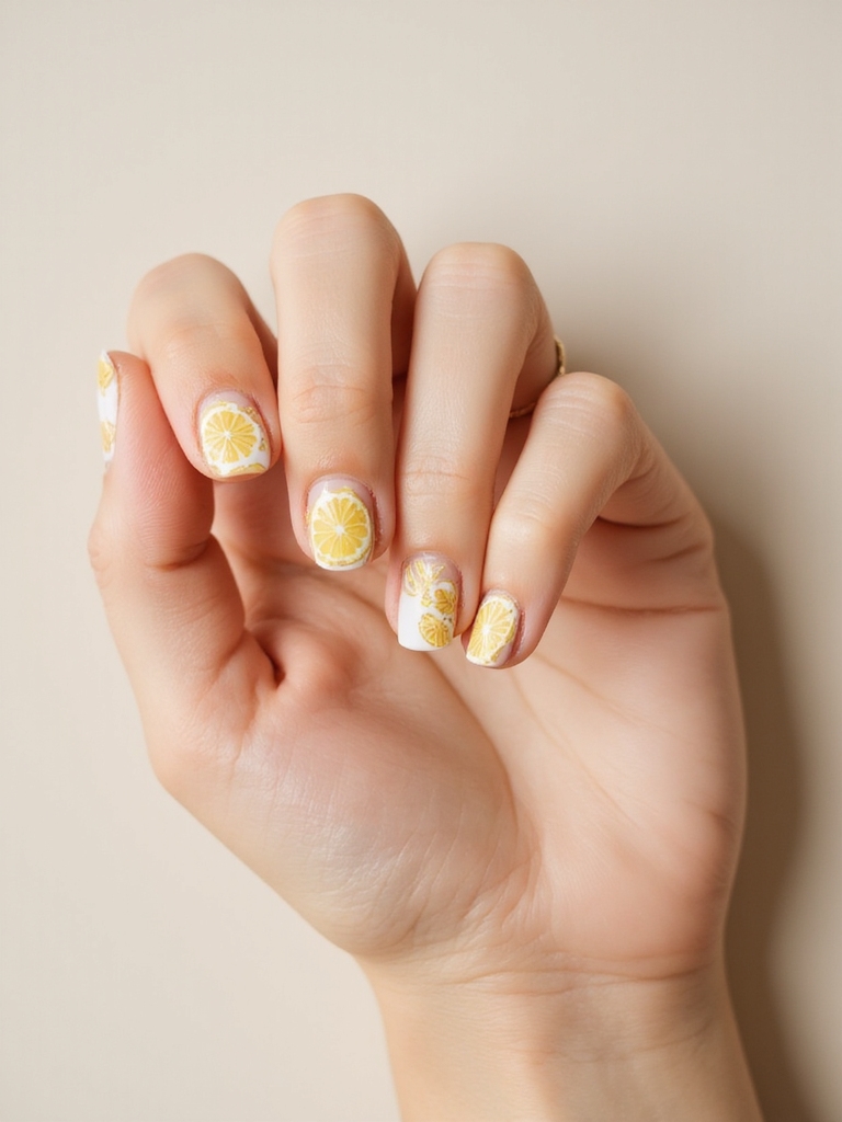 minimalist monochrome lemon accents