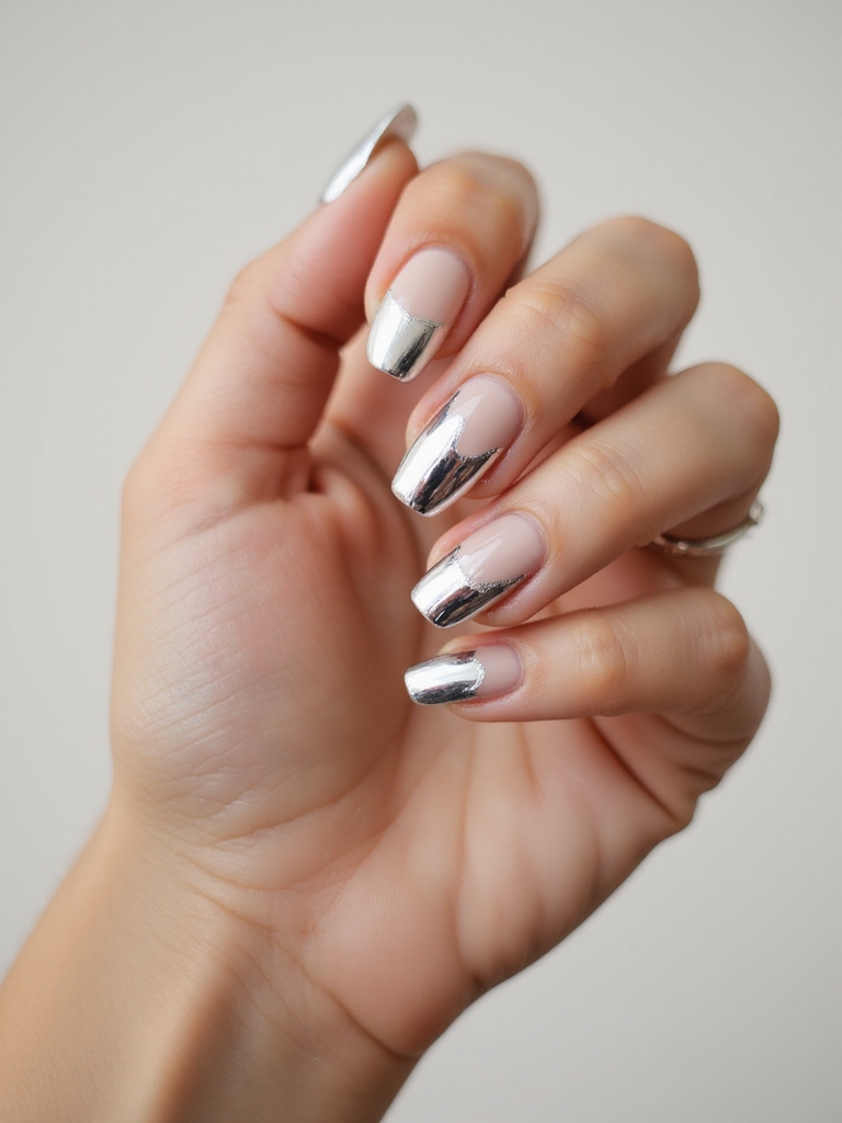 mirror finish chrome powder press ons