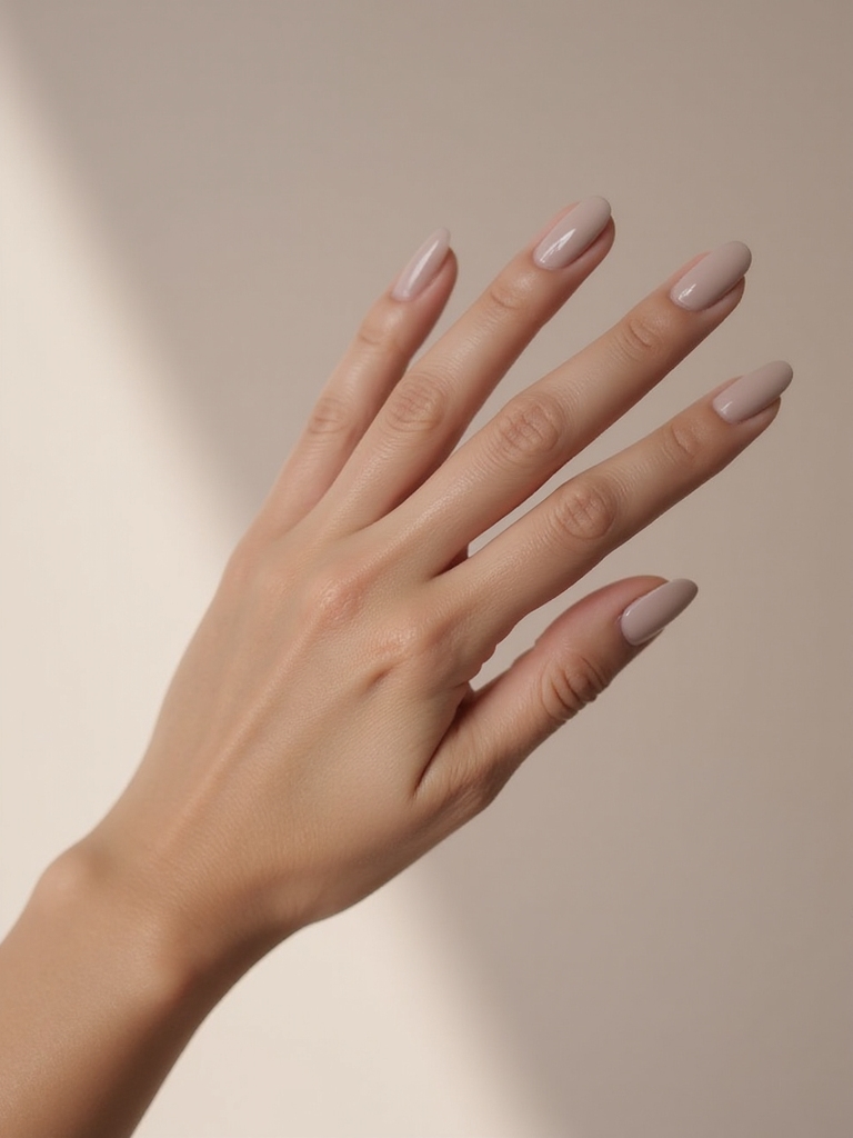 mist glossy soft taupe
