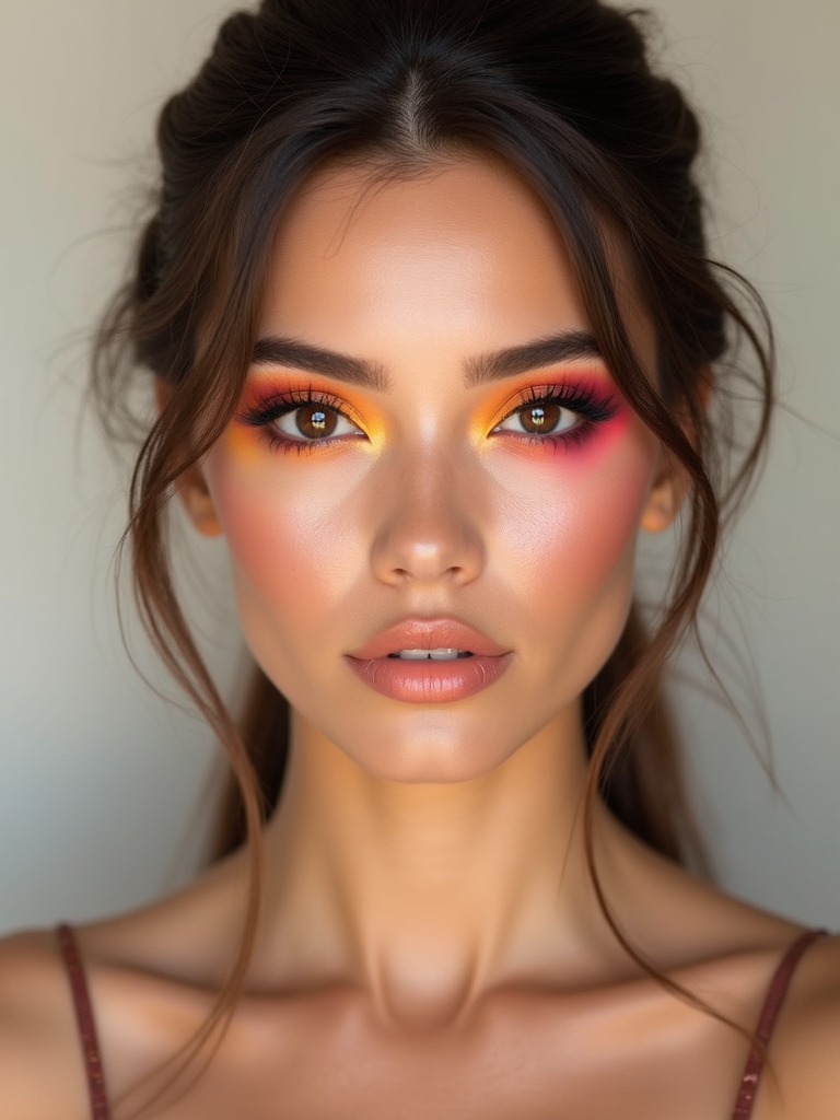 molten apricot to plum