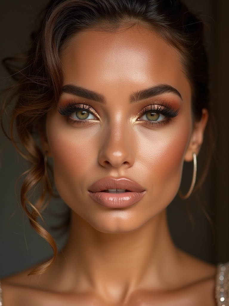 molten bronze bare crease look