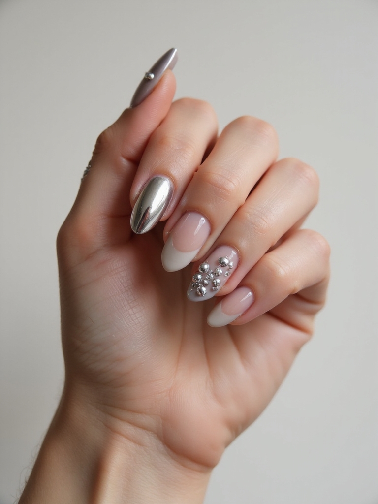 molten chrome beaded droplets