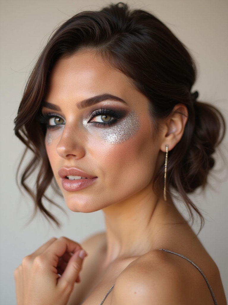 molten glitter smoky eye