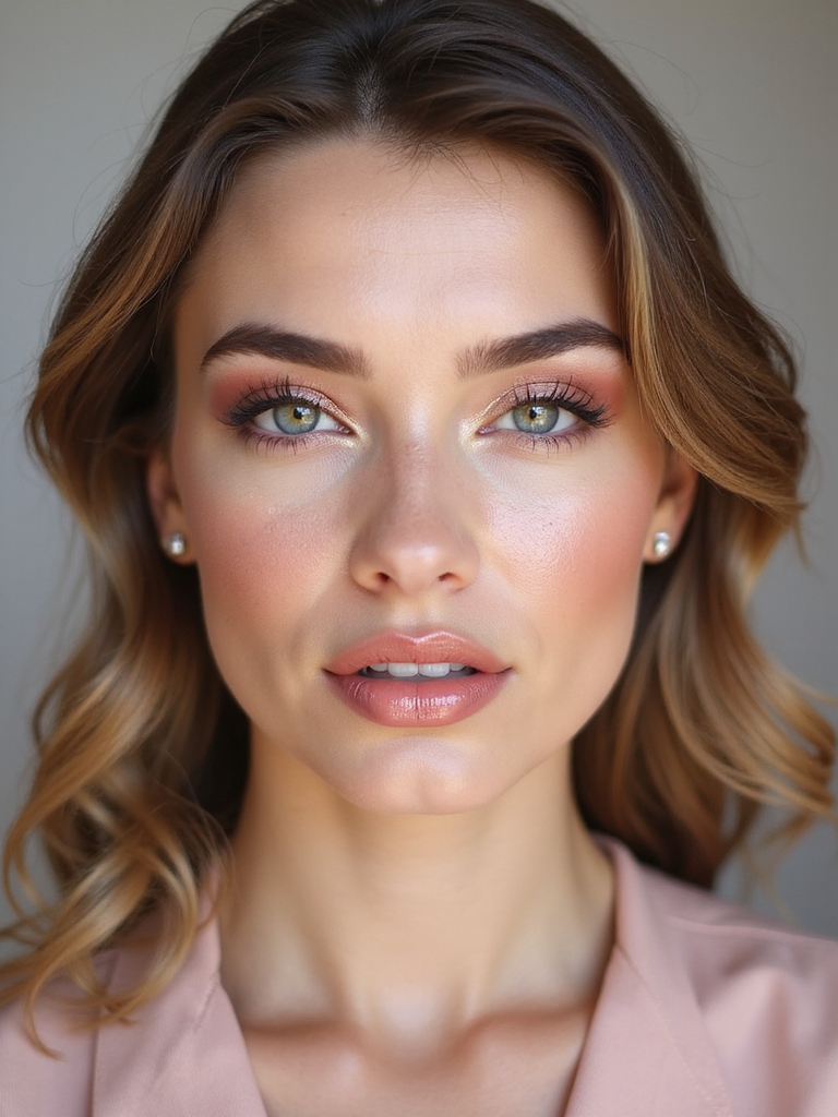 monochromatic petal rose makeup