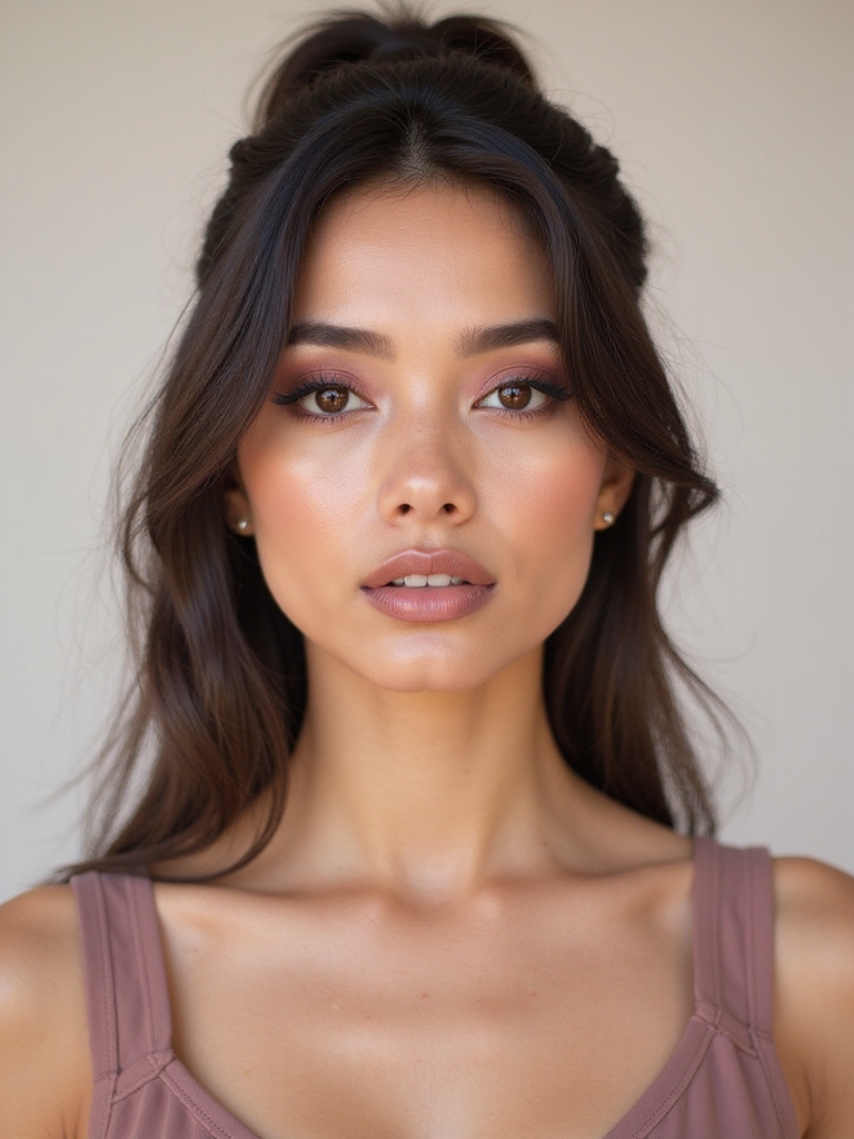 monochrome mauve soft focus look