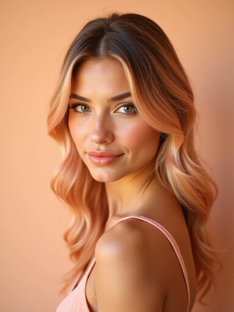 monochrome peach sun kissed makeup