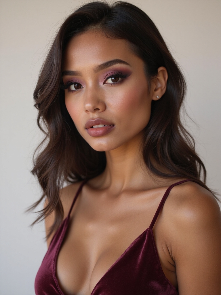 monochrome velvet matte makeup