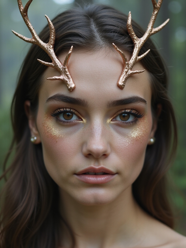 moonlit metallic antler detailing