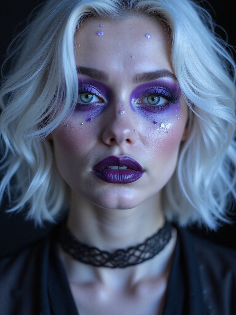 moonlit silver sorceress makeup