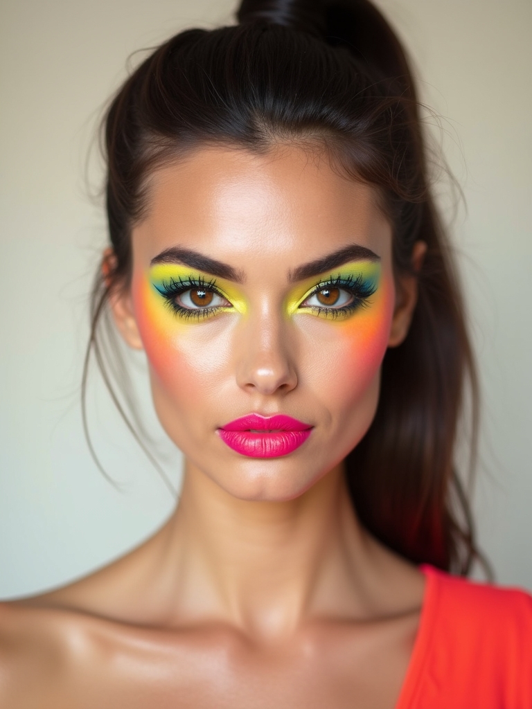 neon electric highlighter glam