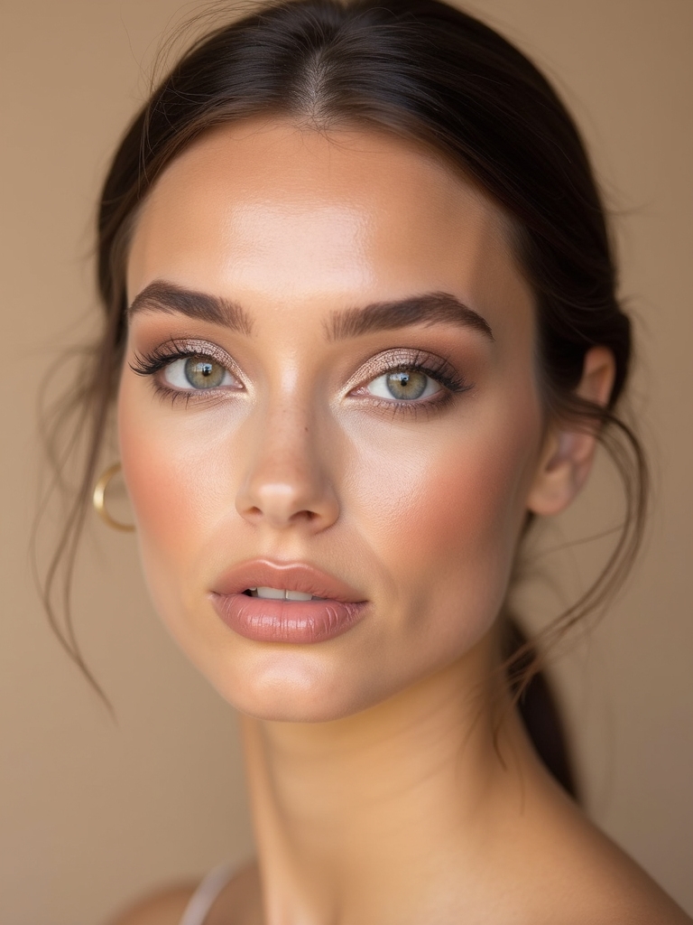 neutral taupe defined eyes