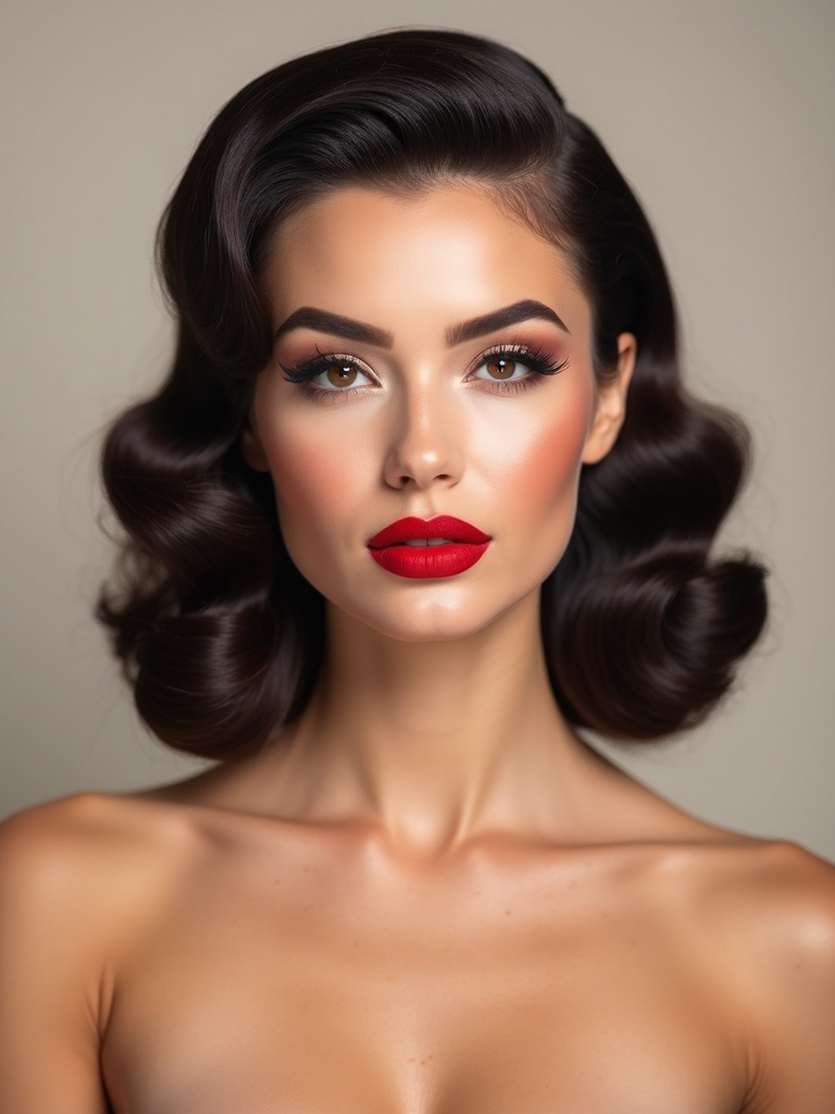 old hollywood crisp blue red