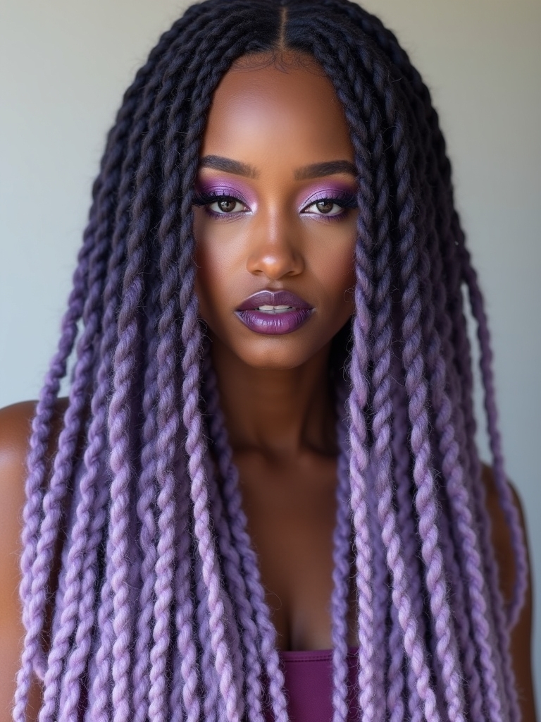 ombre gradient dreadlock styles