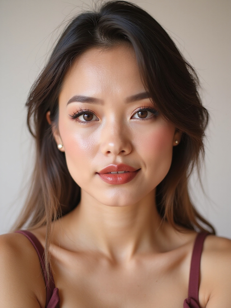 overlined glossy cupid s bow