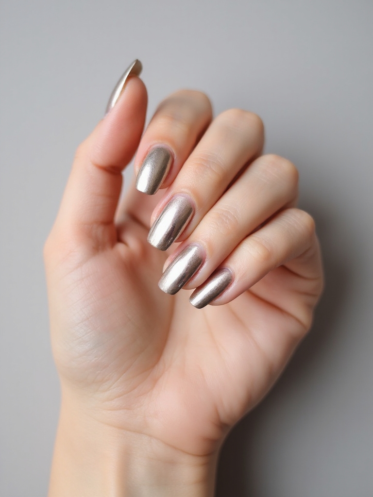 oyster chrome negative space lines
