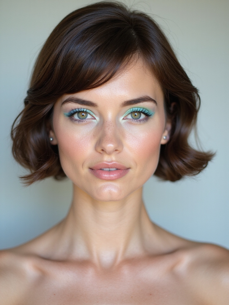 pastel 60s inspired eye makeup