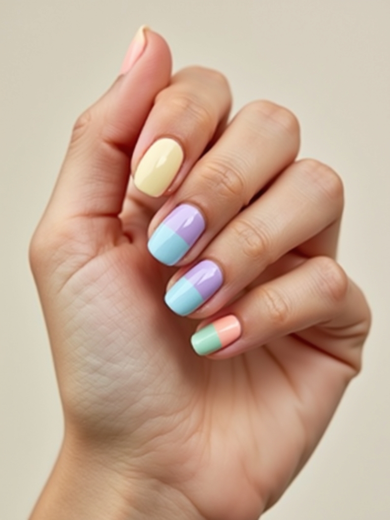pastel dessert inspired glossy nails